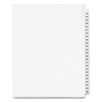 Avery® Preprinted Legal Exhibit Side Tab Index Dividers, Avery Style, 25-tab, 126 To 150, 11 X 8.5, White, 1 Set, (1335) freeshipping - TVN Wholesale